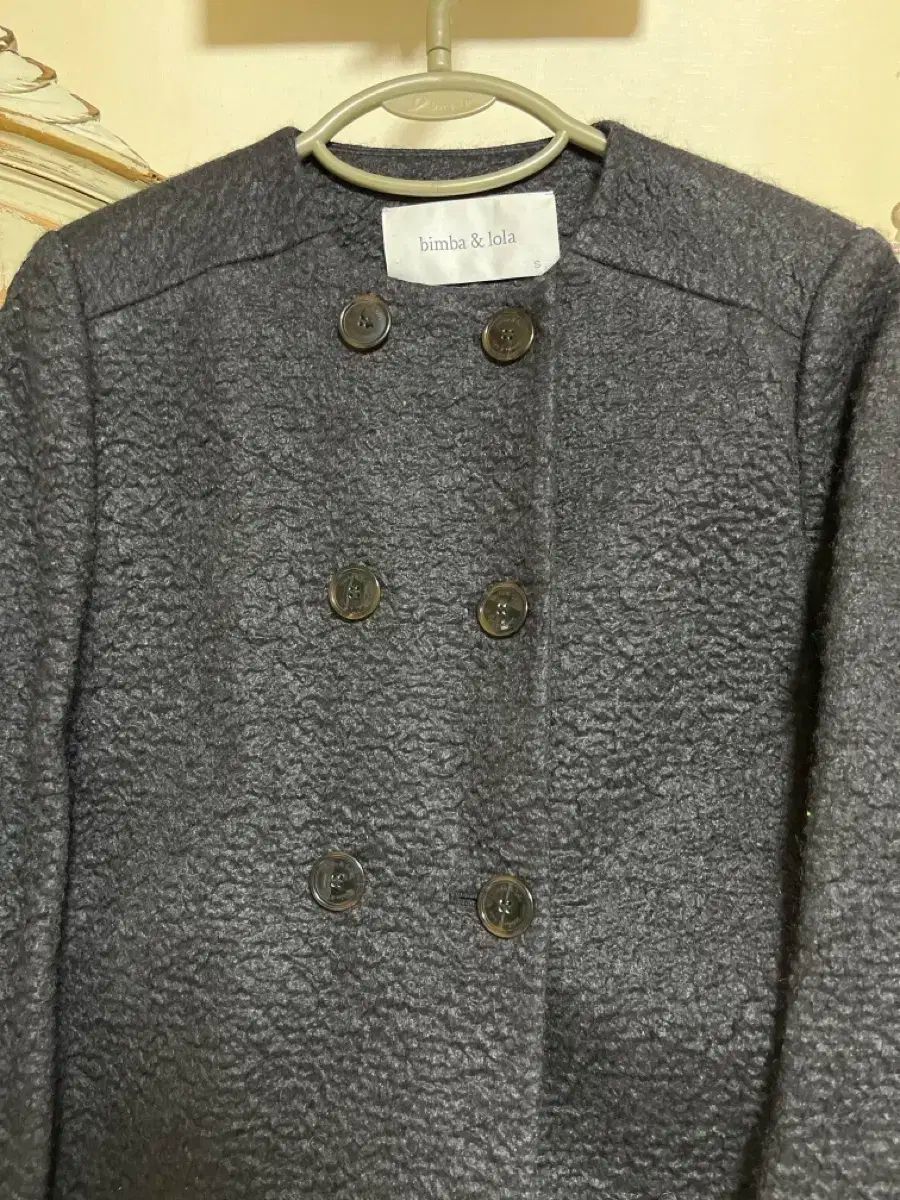 BIMBA Y LOLA ビンバイローラ ブラック ダブル ボタン コート S