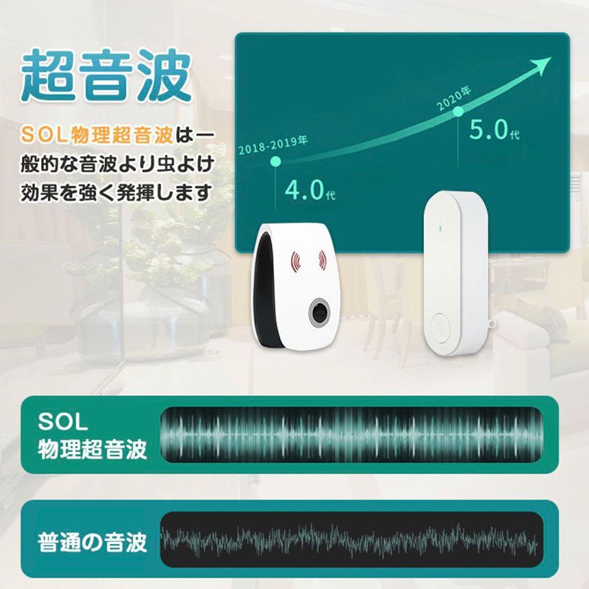 害虫駆除機 超音波式 虫除け器 蚊よけ器 超音波 強力 蚊取り 省エネ 静音 無毒 無臭 蚊 虫 アリ ノミ ハエ 子供やペットに安心 メルカリ