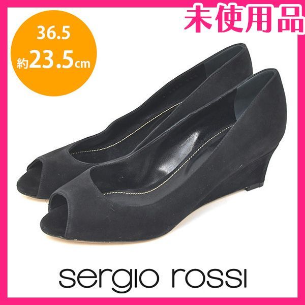 新品未使用品 セルジオロッシ sergio rossi オープントゥ スエード