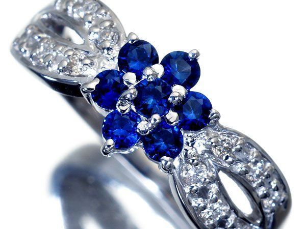 良質天然ブルーサファイア0.40ct＆ダイヤ0.15ct