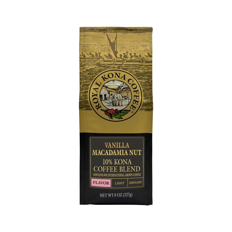 ロイヤル コナコーヒー バニラマカダミアナッツ 227g (8oz) 4袋セット