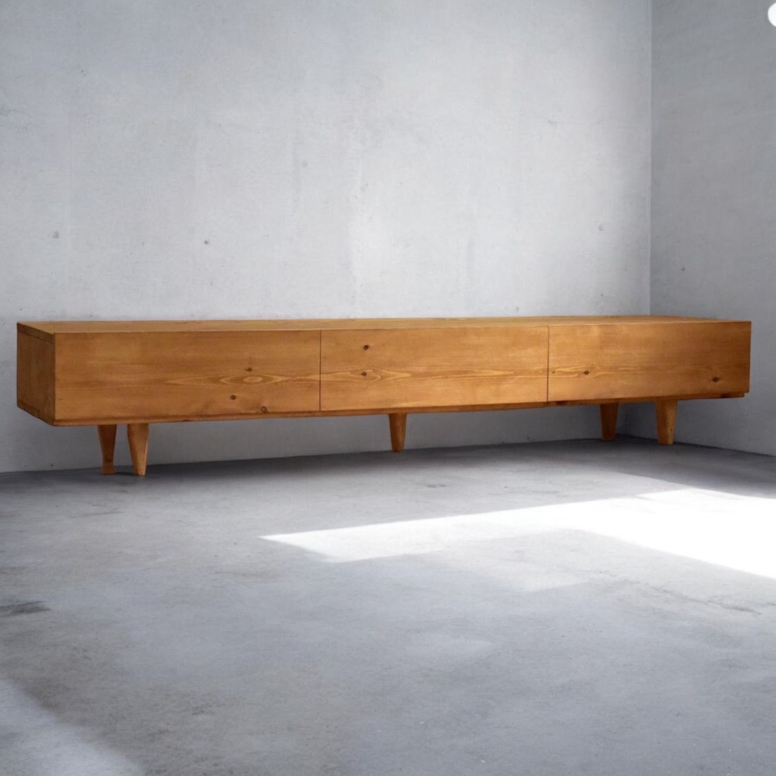 1台限定！直ぐに発送！】180㎝オーク色テレビボード無垢材北欧