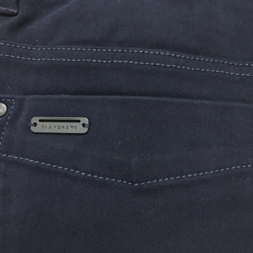 セントアンドリュース パンツ シンプル コットン混 ネイビー メンズ S