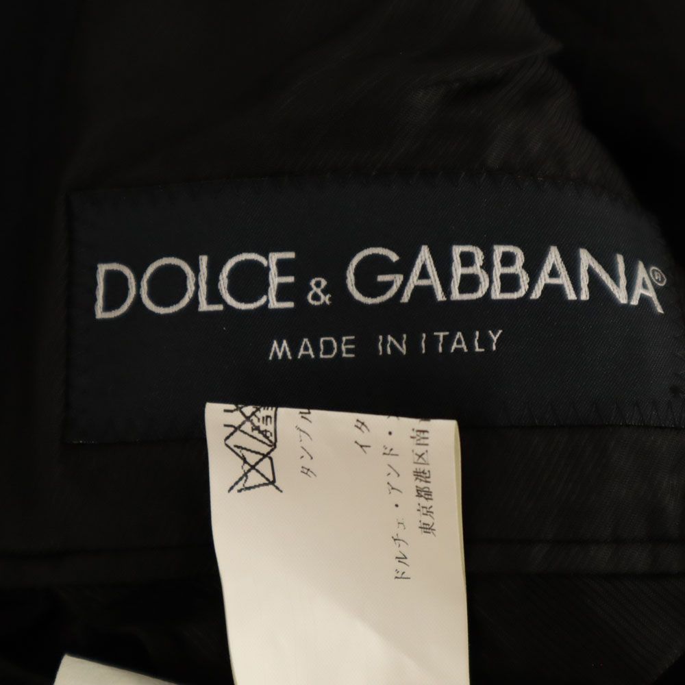 ドルチェアンドガッバーナ イタリア製 ウールブレンド ストライプ柄 スーツ 上下 セットアップ 46 ブラック DOLCE&GABBANA メンズ -  メルカリ