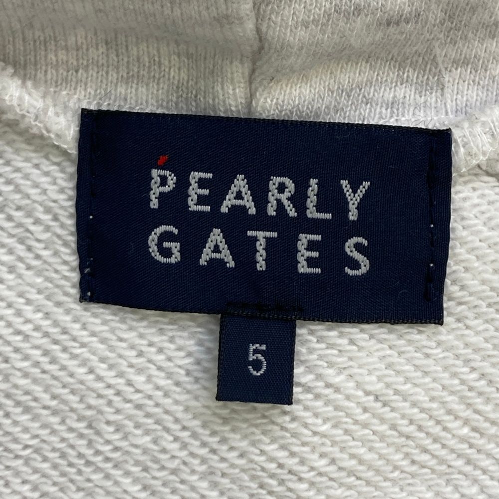 サイズ：5 PEARLY GATES パーリーゲイツ スウェットパーカー グレー系