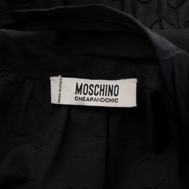 MOSCHINO CHEAPANDCHIC ヒョウ柄 リボン ワンピース MOSCHINO CHEAPANDCHIC ヒョウ柄 リボン ワンピース モスキーノ