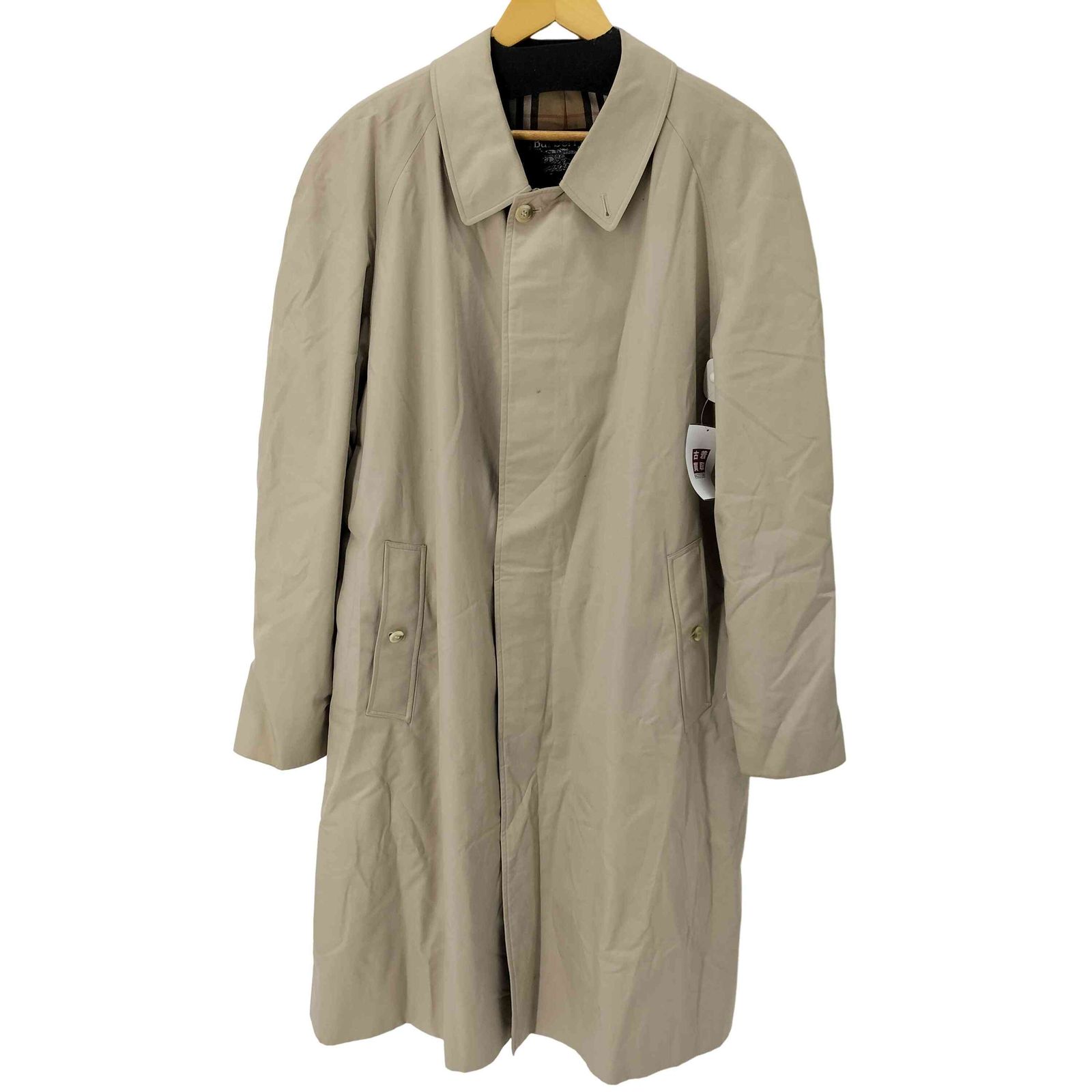 BURBERRYS◆REGDタグ/ステンカラーコート/コットン/ベージュ 3979R4 Burberrys バーバリー MADE IN ENGLAND 英国製 ステン