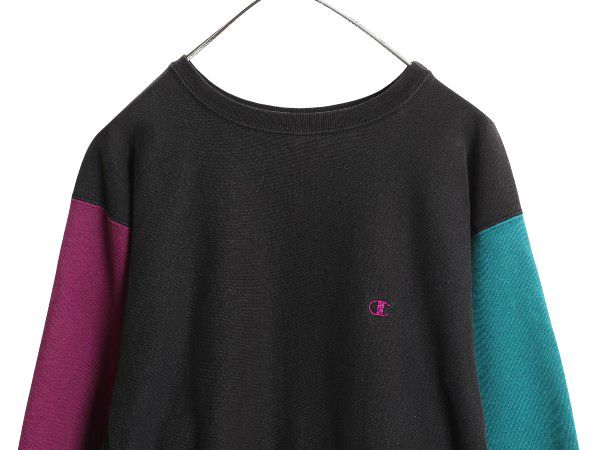 チャンピオン リバースウィーブ 90s アメリカ製 クレイジーパターン XXL 1990s Champion リバースウィーブスウェット 