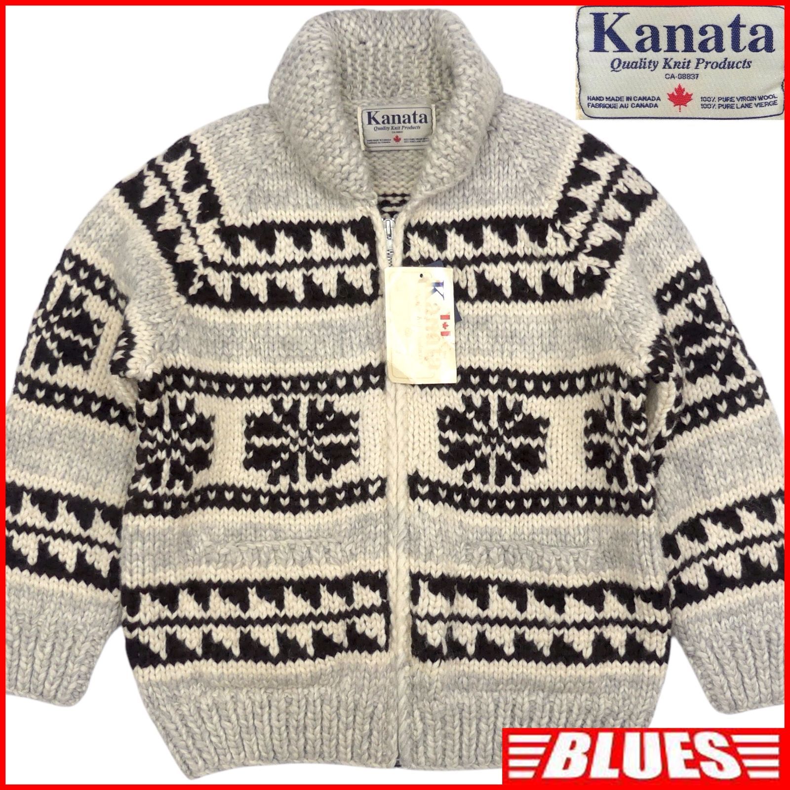 未使用 カウチン セーター kanata ニット XXXL カナダ製 カナタ ハンド