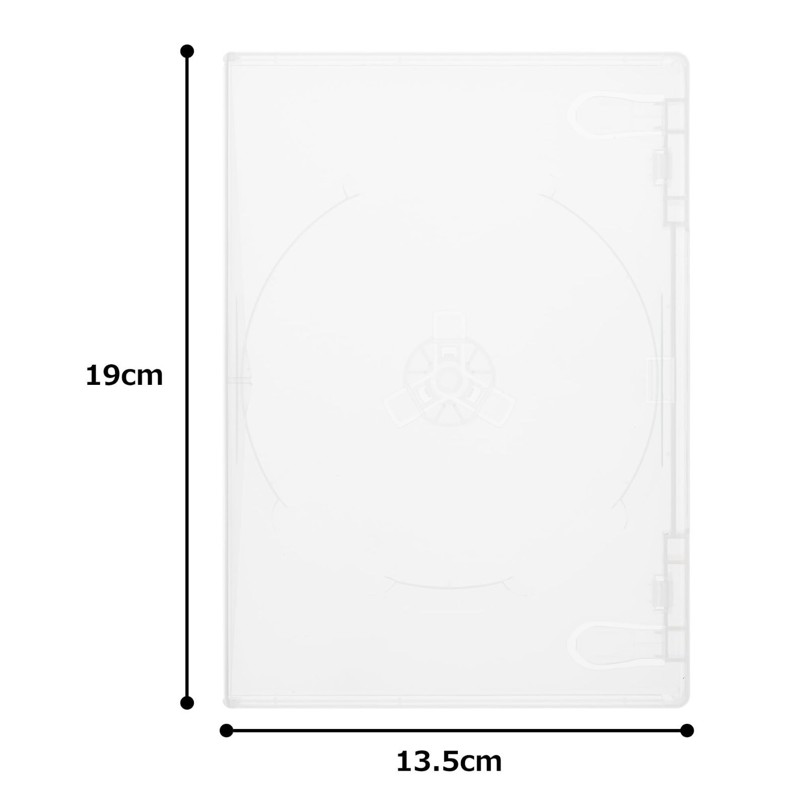 人気商品】透明 25個セット【CS-DVDT1S-25CL】 1枚収納 14mm厚