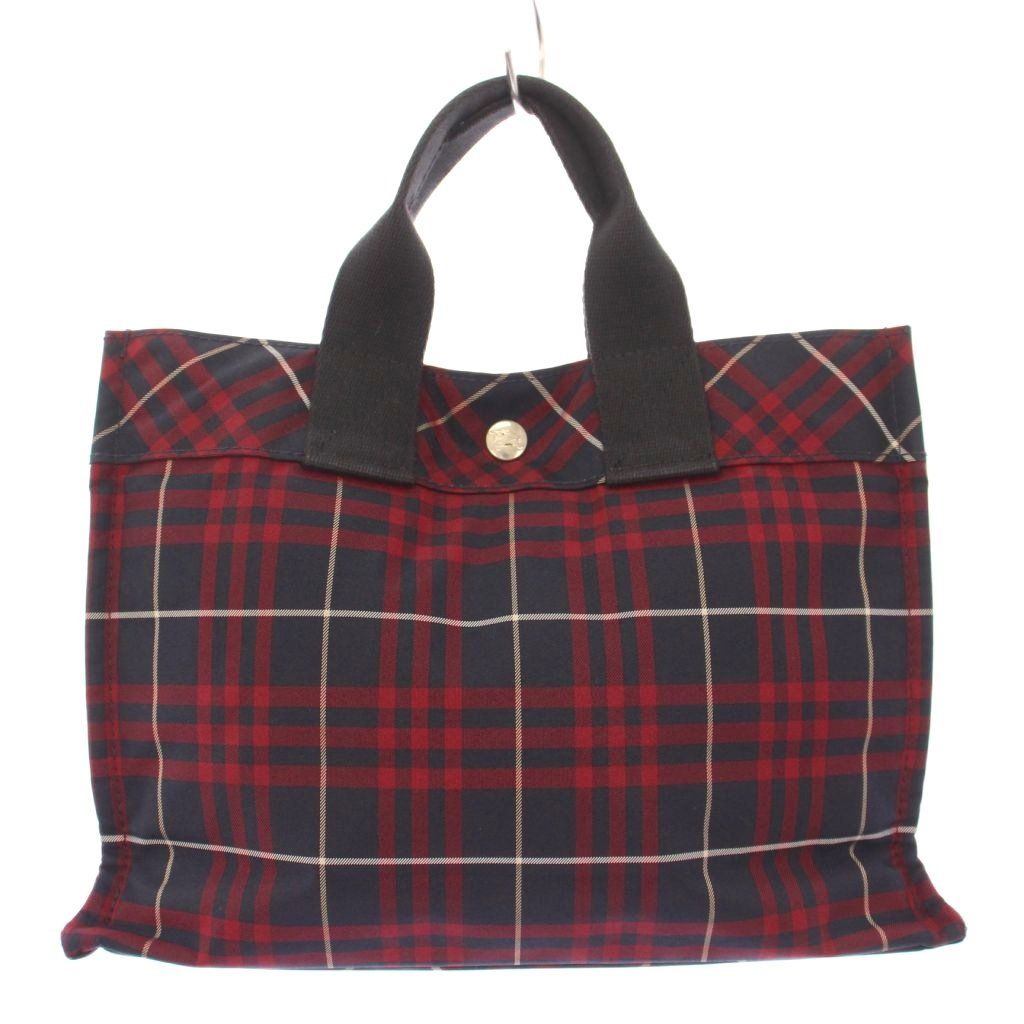 BURBERRY BLUE LABEL チェック柄ブラウン トートバッグ 小型 BURBERRY BLUE LABEL チェック柄ブラウン トートバッグ 小型