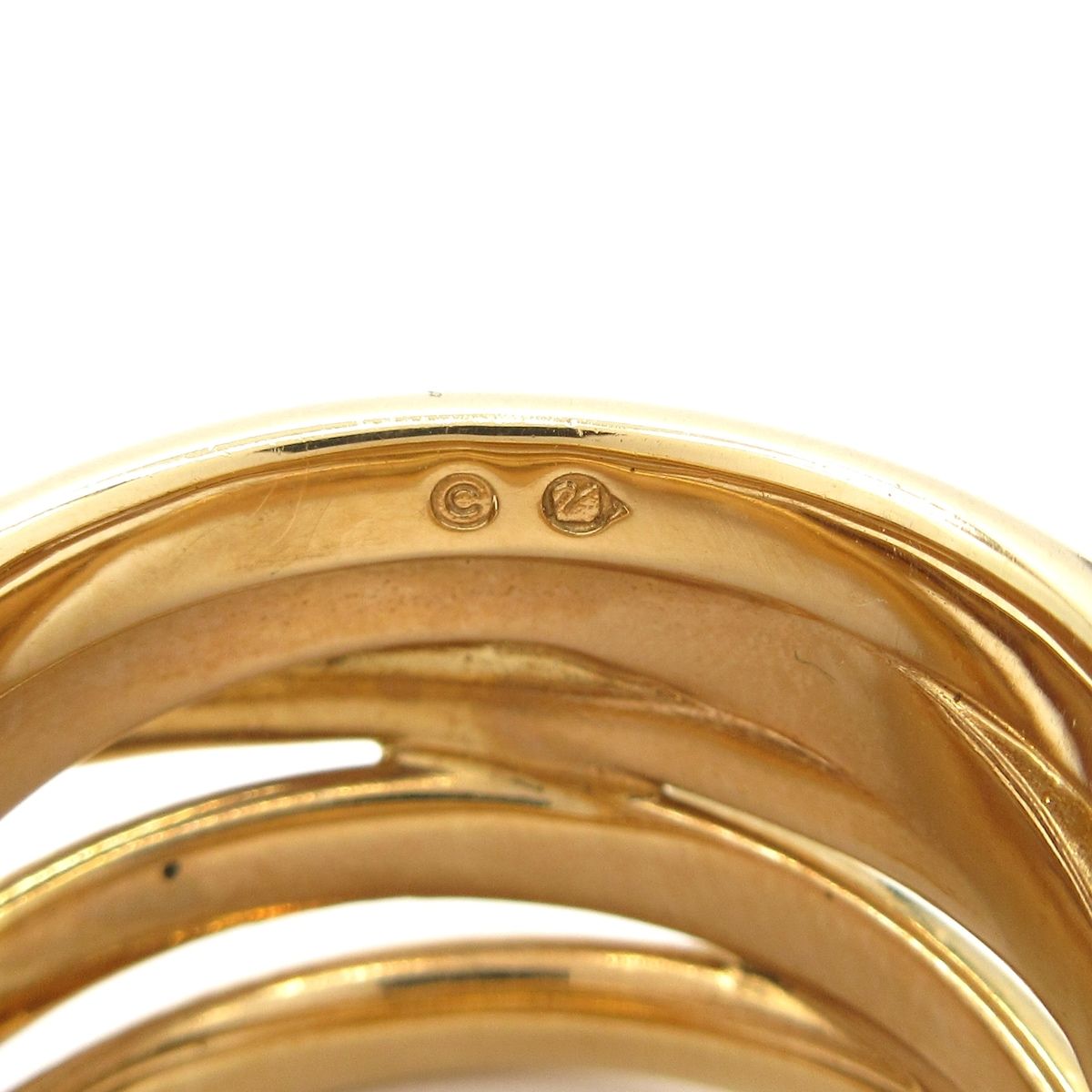 SWAROVSKI(スワロフスキー) リング美品 スパイラルミニ ゴールド  