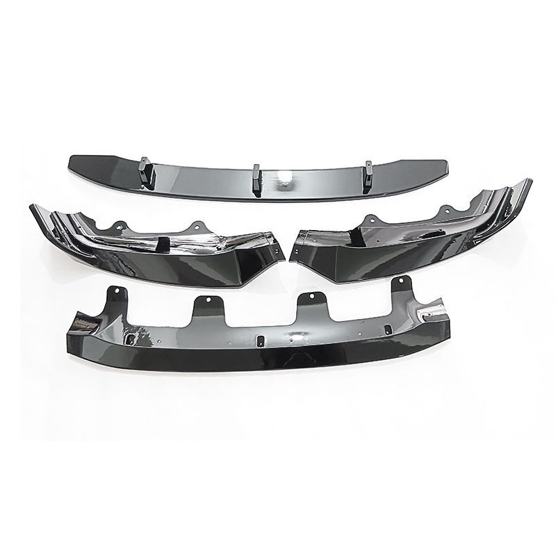 14-19年 BMW X5 F15 ブラックウォリアースタイル 4段式フロントリップスポイラー 前アルミバンパー