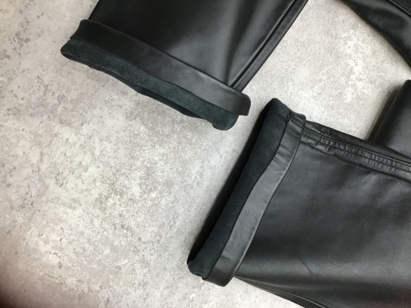 稀少 Levi's 517 馬革 ブーツカット ホースレザー レザーパンツ 黒 希少／リーバイス517／レザーパンツ/馬革/W32/ブーツカット/美品