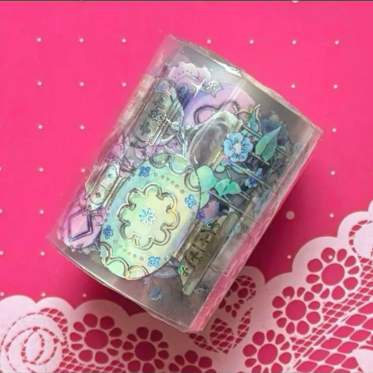 お手頃価格 贝壳银 5cm×5m 浮光琉璃 海外マスキングテープ 出産