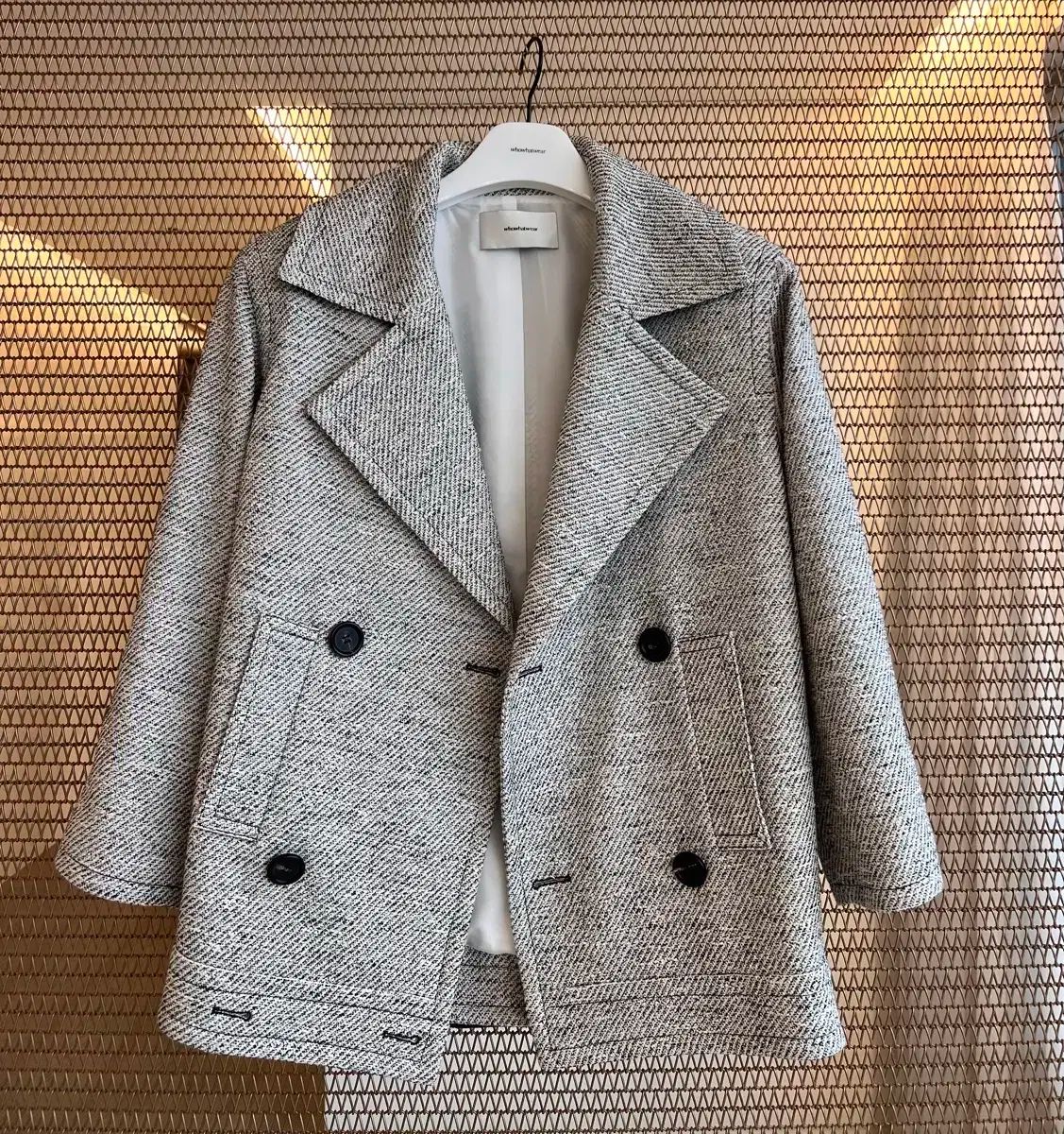 ハーフ ツイード ピーコート ジャケット おっと BALMAIN バルマン