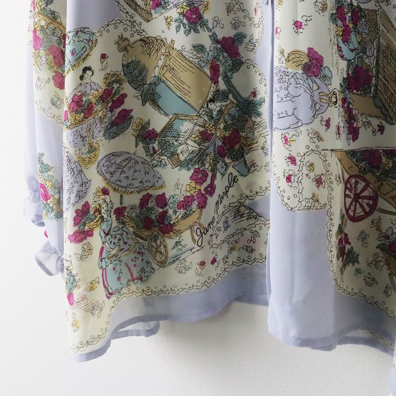 美品 今期 2023SS ジェーンマープルドンルサロン Jane Marple Dans Le Salon Flower festival ブラウス M/ピンク 【2400013569729】 ジェーンマープルドンルサロン(Jane Marple Dans Le Salon) 2023年夏