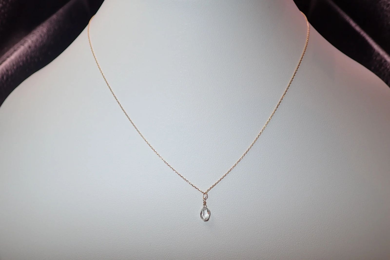 K18 ハンドメイド ダイヤモンドネックレス