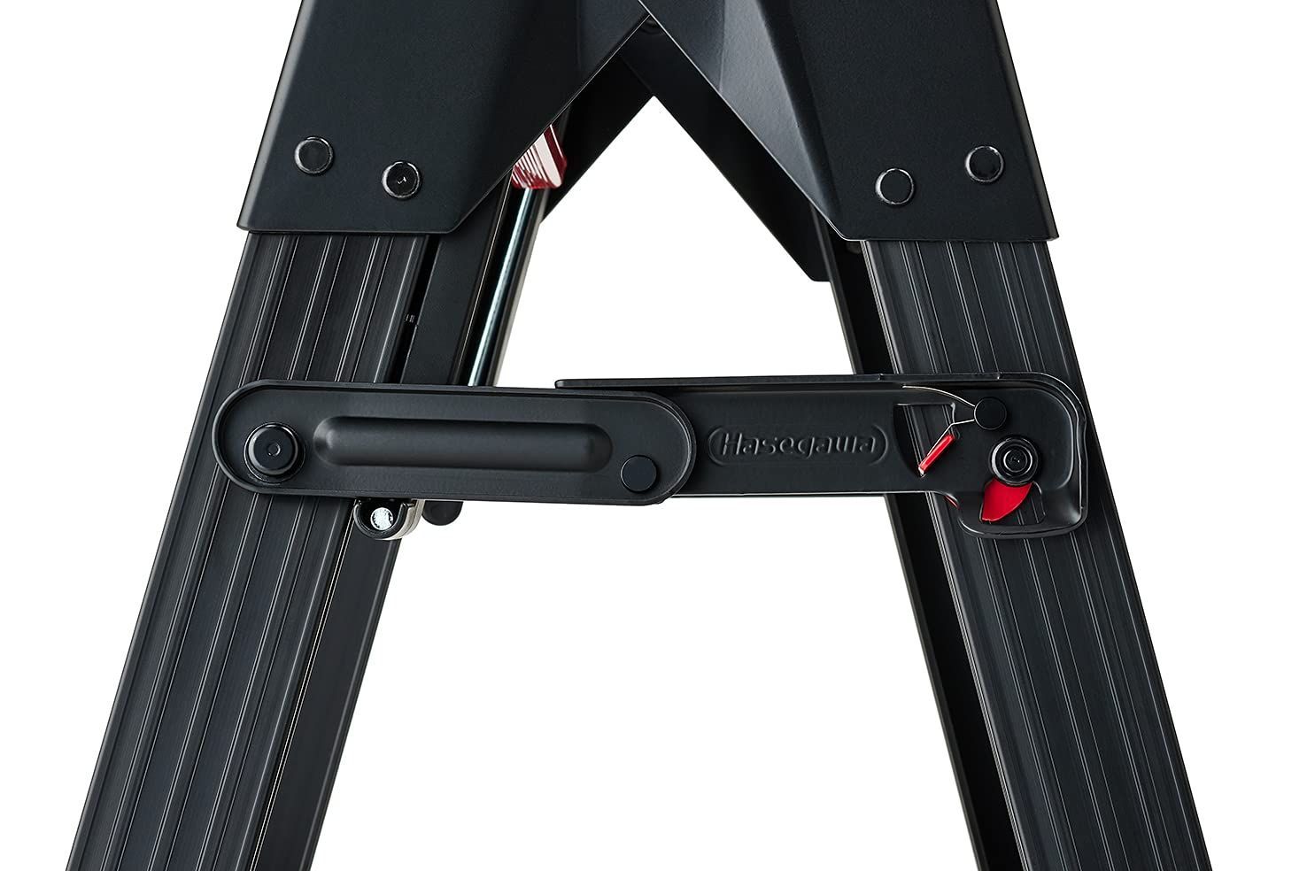 在庫 10911 1.61 1.92m RYZB-18a 6段 伸縮式はしご兼用脚立 ワンタッチバー付 LABEL BLACK 長谷川工業 Hasegawa