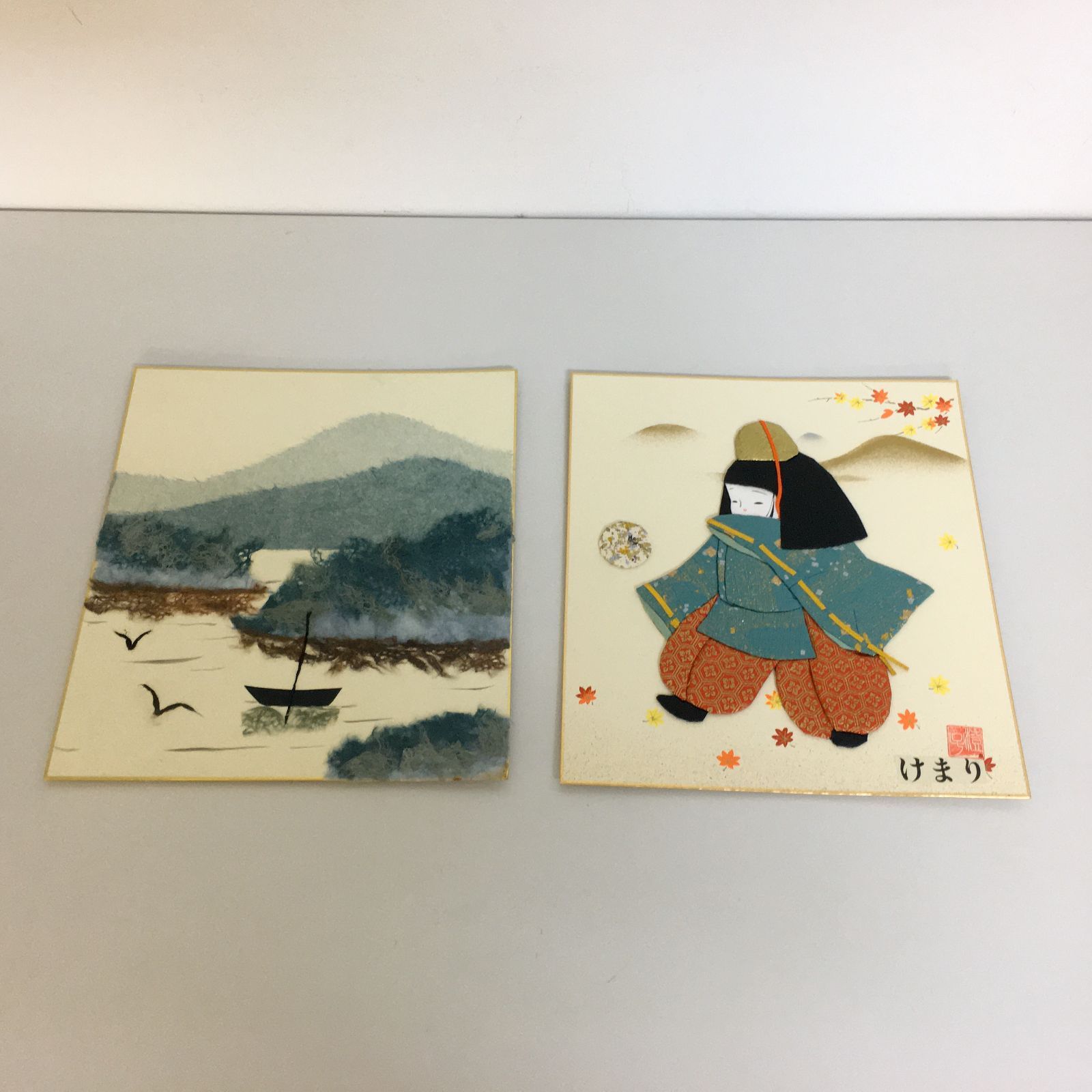 色紙絵　日本画 干支アートセット 14枚セット 〇色紙 貼り絵 14枚セット 干支 植物他 - メルカリ