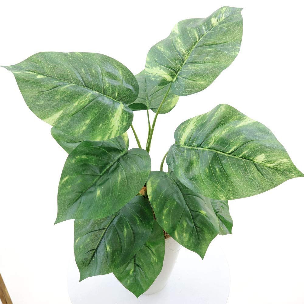 新着商品 造花 人工 観葉植物 造花ドットコム 光触媒 ポトス 葉12枚 高さ60cm 幅50cm 奥行45cm 白丸ポットとヤシの繊維付 鉢は取り外し不可 フェイクグリーン インテリア 屋内 リビング オフィス 93691 YUZUMIYA_COM