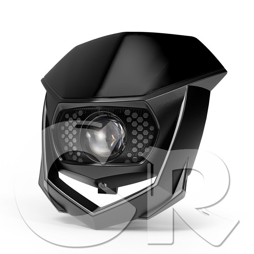 !! KTM CRF XR WRF LED ヘッドライト アセンブリー ハイ ロービーム ディライト Hi.LOW.DRL ライトカバー付け ホワイト 6000K Eマーク|DOT認証品 ブラック 車検対応 ダートバイク オートバイ