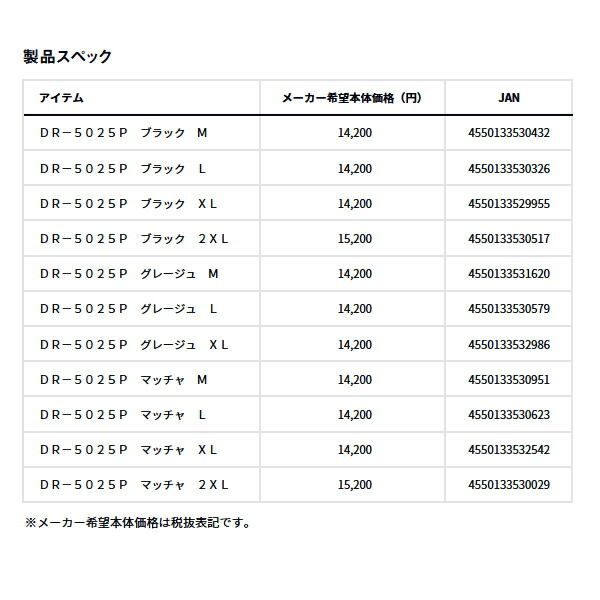 フィッシング ≪'25年4月新商品！≫ ダイワ レインマックス(R)リップス