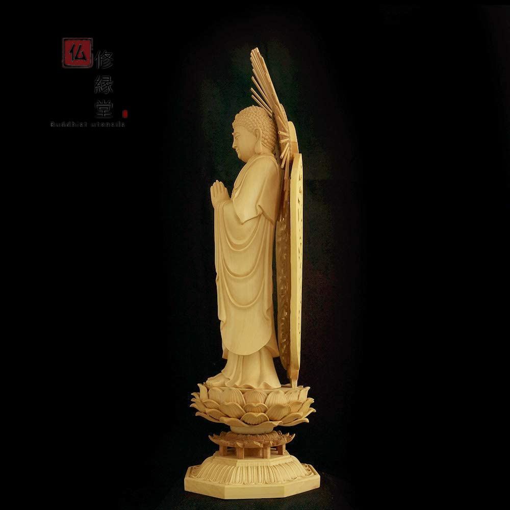 【修縁堂】新作　仏教工芸品　木彫仏像 三宝仏 釈迦牟尼 木彫仏像 仏教工芸品 修縁堂】新作 仏教工芸品 木彫仏像 三宝仏 釈迦牟尼 木彫仏像