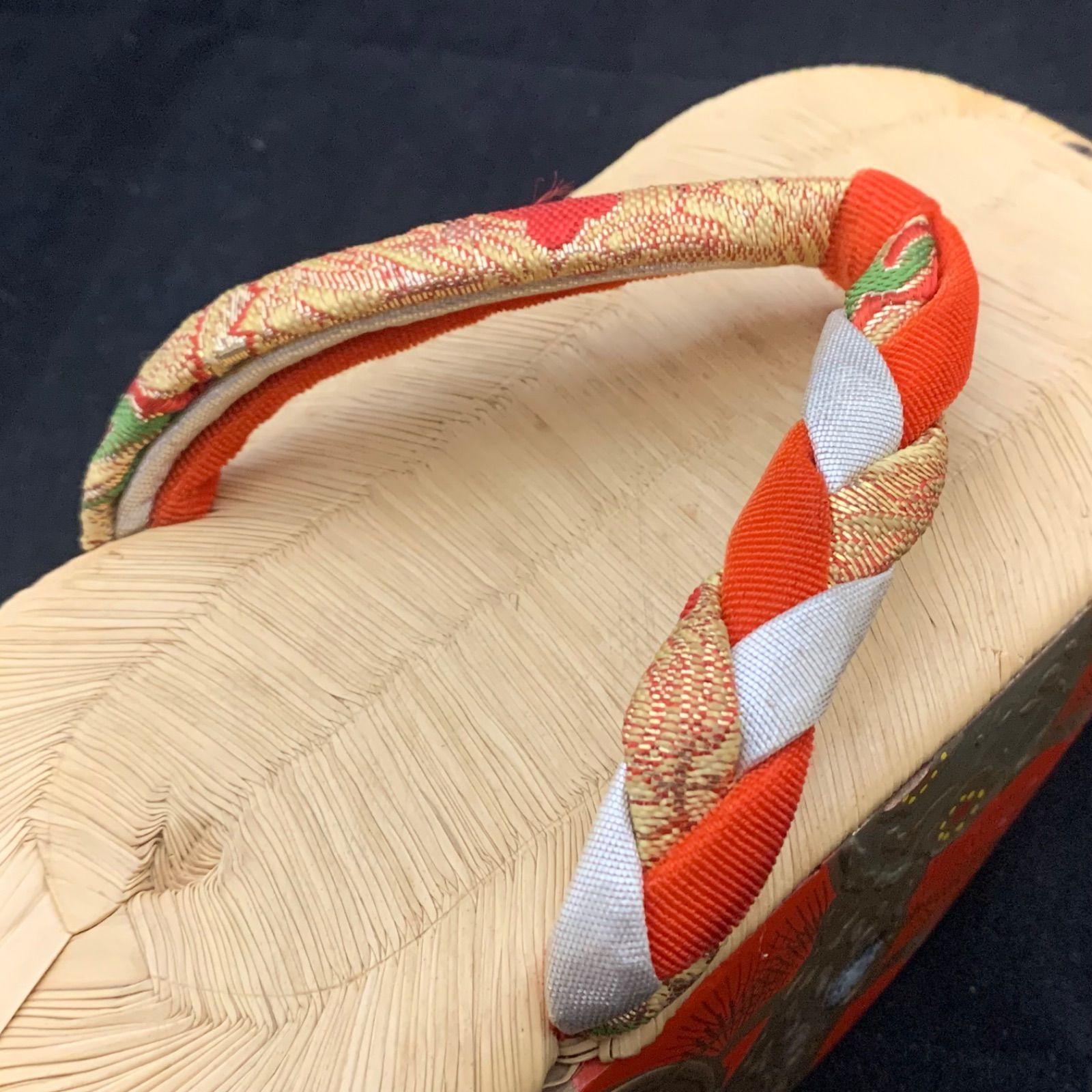 アンティーク 七五三 畳表 下駄 ぽっくり 希少 こっぽり おこぼ 骨董 蒔絵 ぽっくり アンティーク 七五三 畳表 下駄 ぽっくり 希少 こっぽ