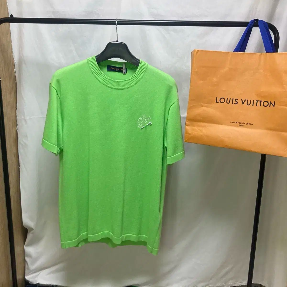 M Louis Vuitton ルイヴィトン 刺繍 シグネチャー ニット セーター 半袖 Tシャツ