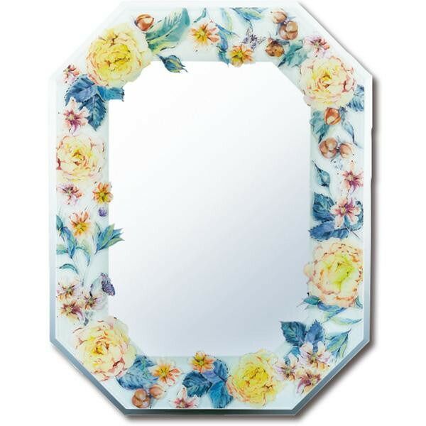 ユーパワー NATURAL STYLE FGデザイン 八角ミラー 「イエローローズ」 FM-05085