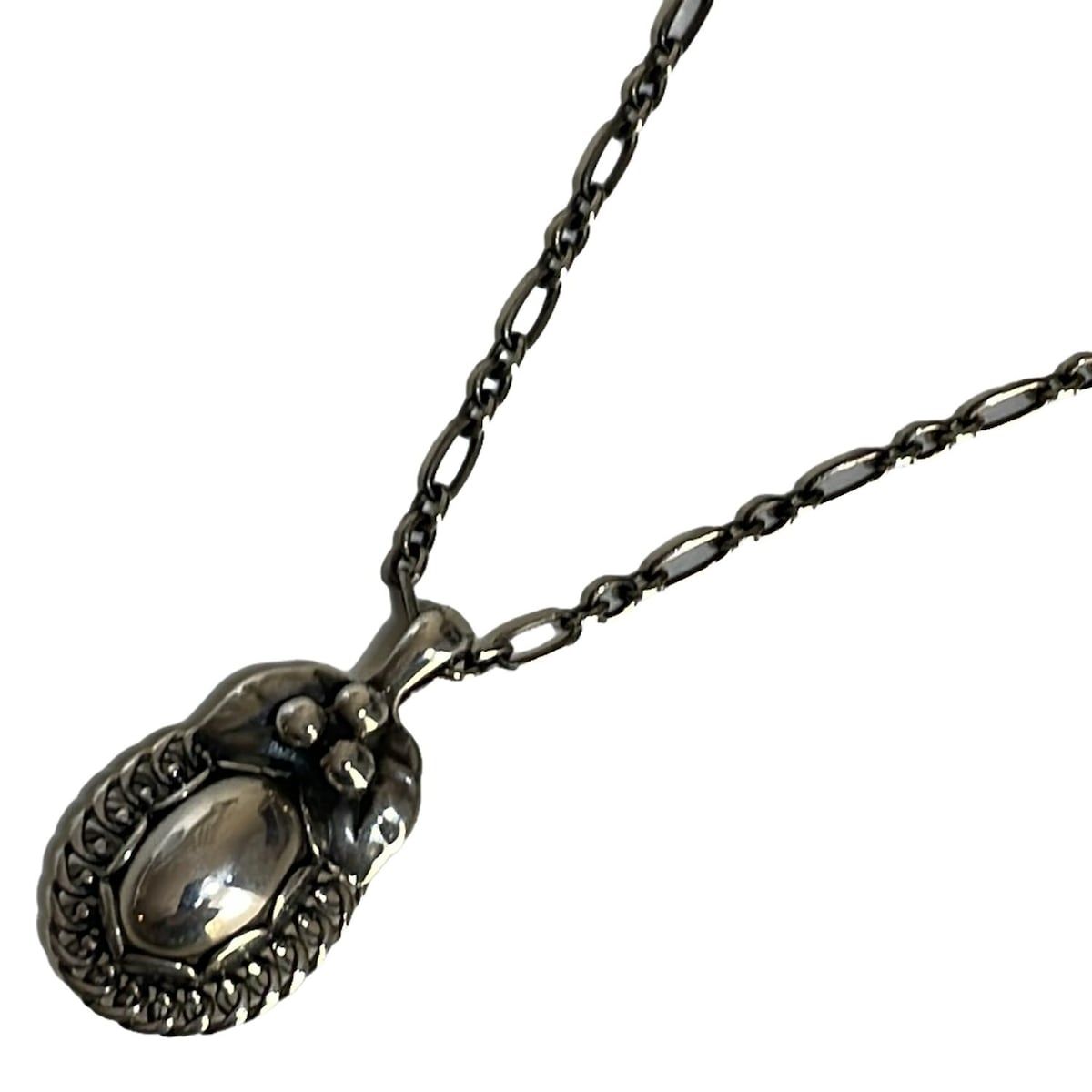 GEORG JENSEN(ジョージジェンセン) ネックレス美品  - シルバー イヤーペンダント/1992年/ひまわり