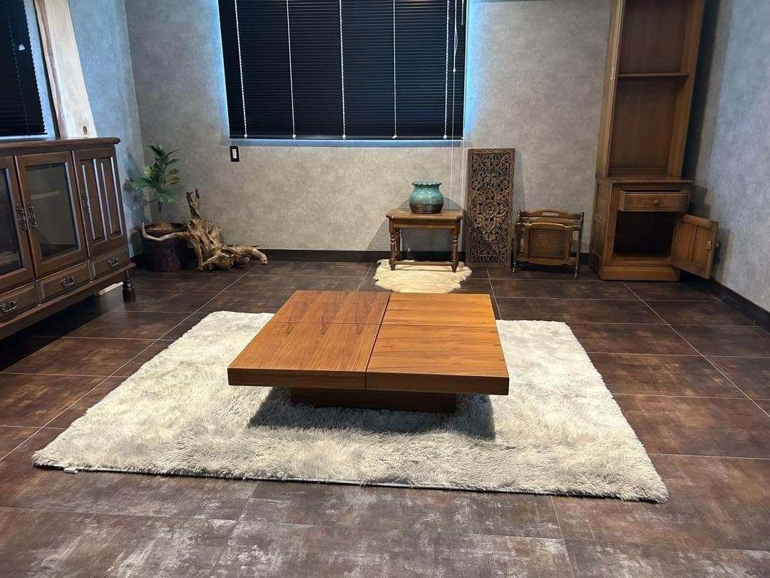 モダン ローテーブル スクエア型 ウォールナット スクエアテーブル 正方形 nZ