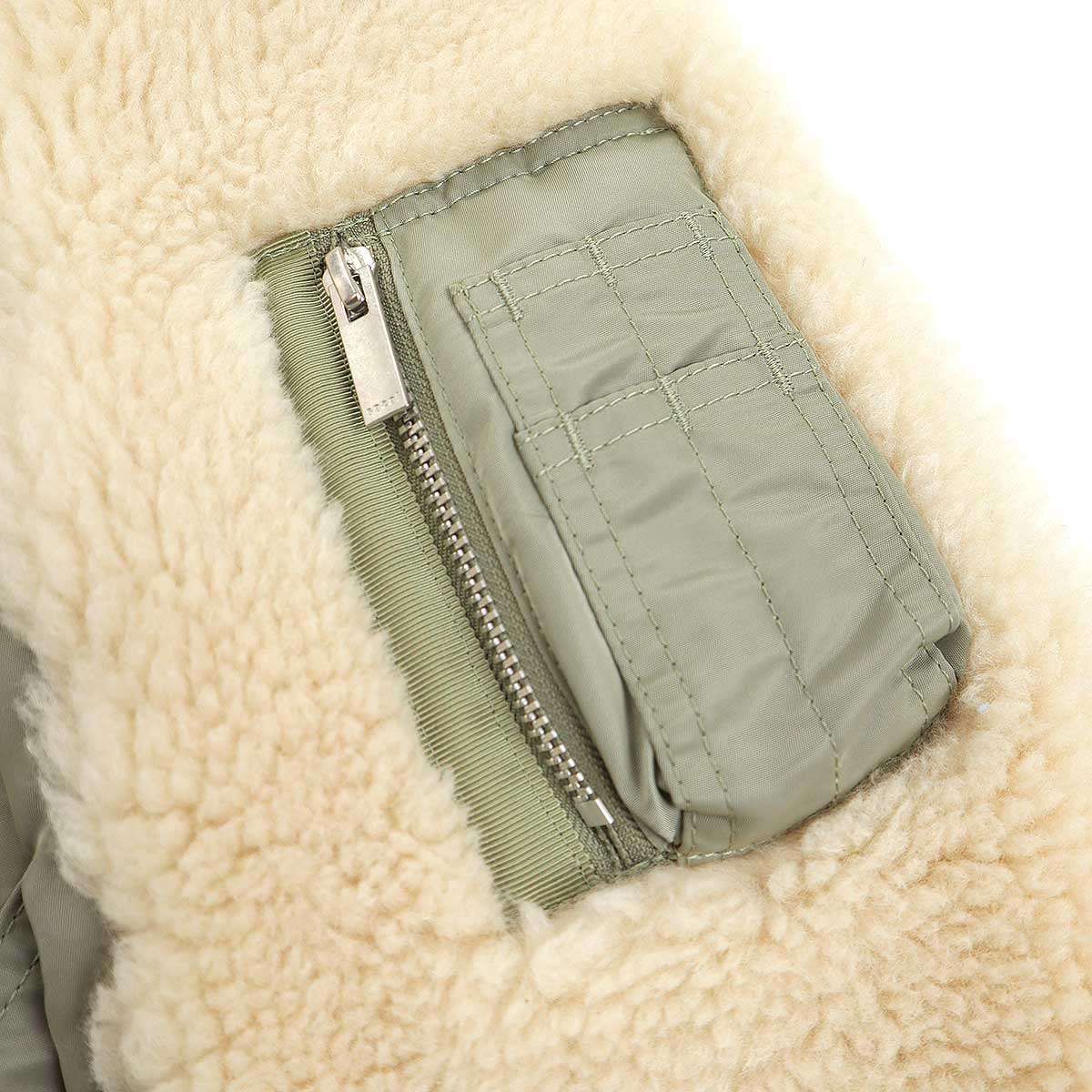 sacai サカイ 23AW Faux Shearling x Nylon Twill Mix Blouson 