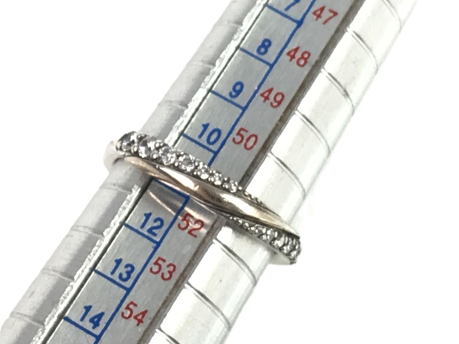 4℃ リング 指輪 シルバー ラインストーン 11号 レディース ★247 ヨンドシー 4℃ ラインストーン デザイン リング 指輪 サイズ11号