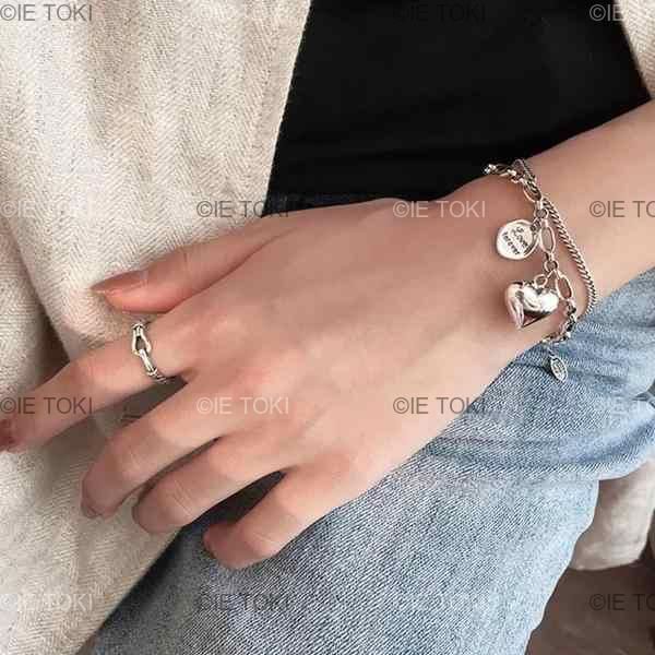 ブレスレット レディース 女性用 アクセサリー ハート ダブル