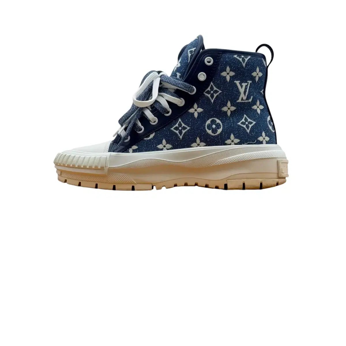 37 Louis Vuitton(ルイヴィトン) モノグラム 分隊 デニム ハイトップ