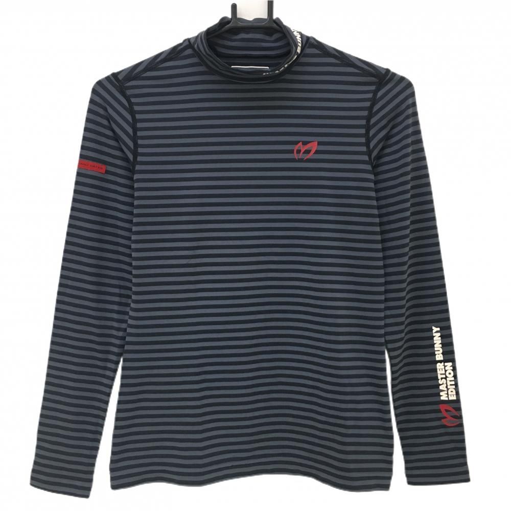 美品】マスターバニー ハイネックインナーシャツ グレー×黒 美品】マスターバニー ハイネックインナーシャツ グレー×黒