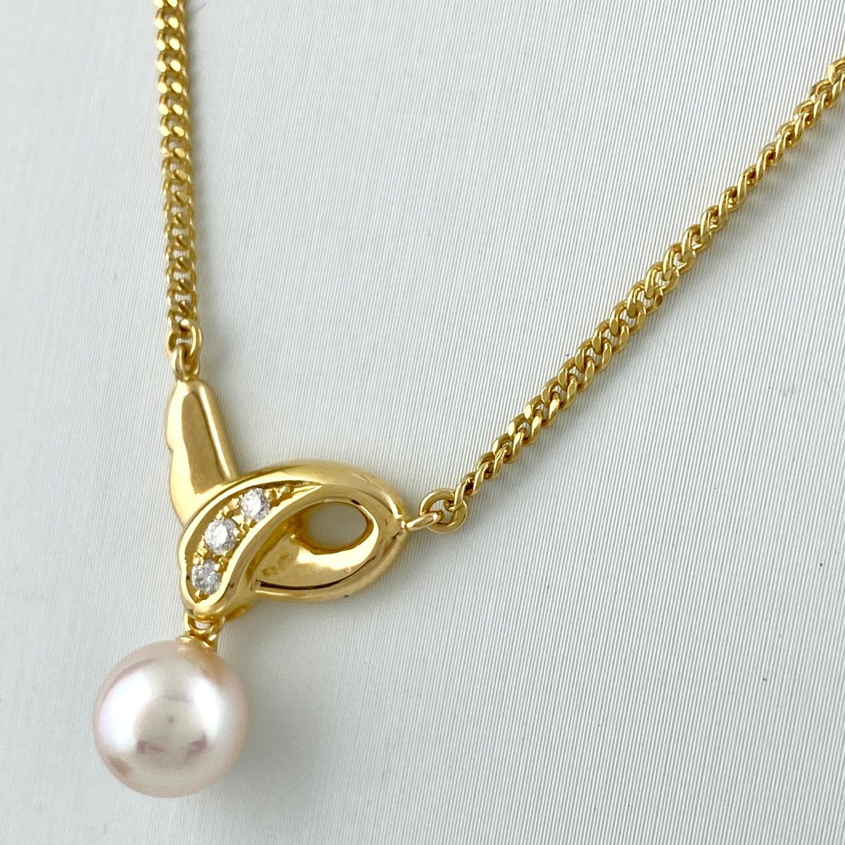 ポーラ POLA パール デザインネックレス YG イエローゴールド  