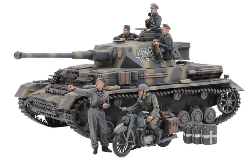 タミヤ 戦車モデルセット 9点セット タミヤ 1/35 スケール商品 ドイツ IV号戦車 G型 初期生産車 伝令