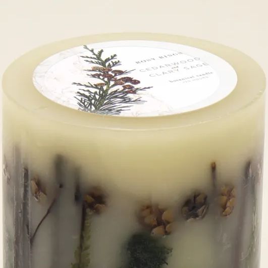 Rosy Rings ボタニカルキャンドル トール シダーウッド - クラリセージ