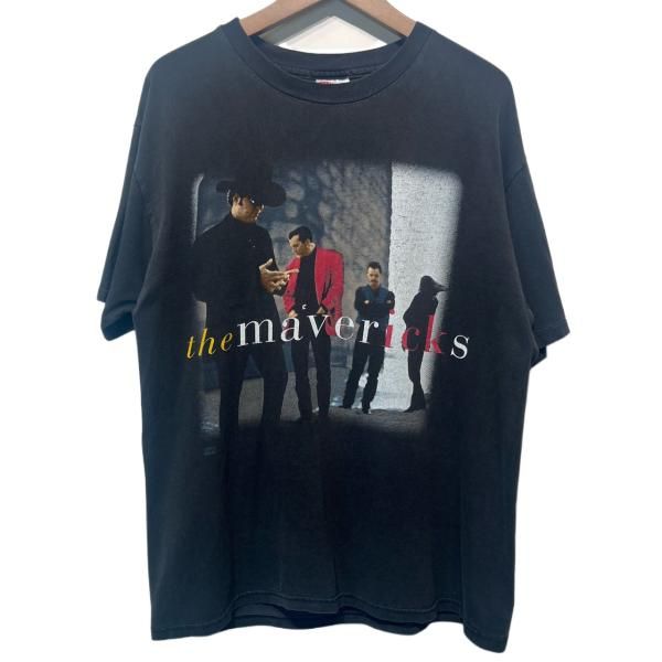 低価，安い Hanes　the mavericks　バンT　90’s vintage　Tシャツ　半袖　カットソー　トップス　クルーネック　コットン　プリント　tour’95　シングルステッチ　古着 Tシャツ