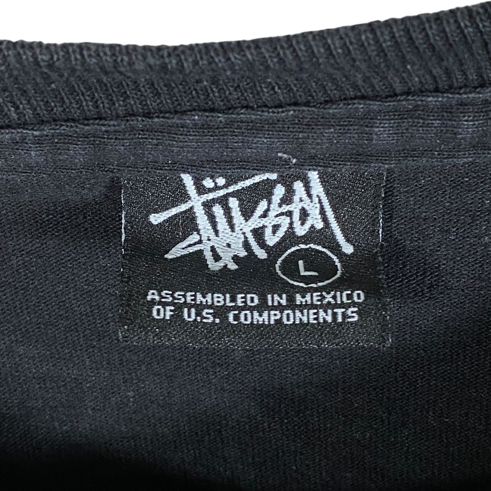 希少 00s STUSSY ステューシー Tシャツ 長袖 ロンT スカル SSリンク 黒 