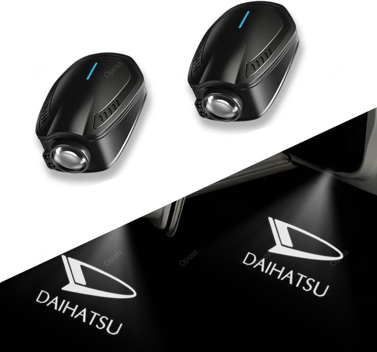 ダイハツ 車ドアウェルカムライト カーテシランプ 夜間照明 LEDロゴ投影 USB充電 ミラ タント ムーヴ タント LA600 LA610 LA600S  車用ドアランプ カーテシライト ドアライト 自動感応 注意喚起 自動感応 赤外線センサー 配線不要