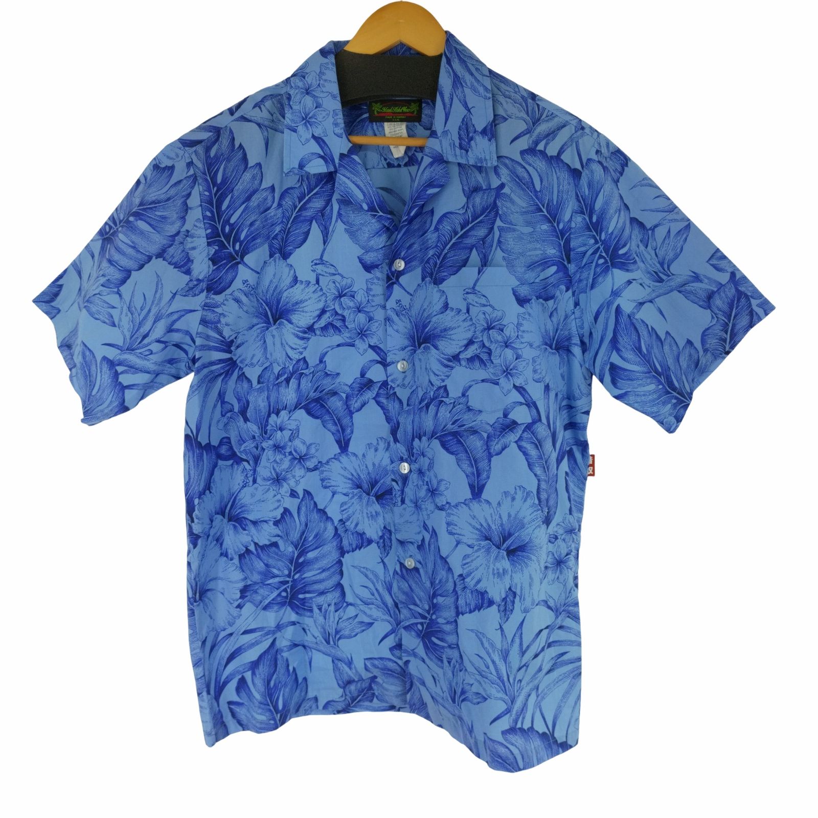 ユーズドフルギ USED古着 {{Island Aloha Wear}} MADE IN HAWAII コットンポリ アロハシャツ メンズ import：L 