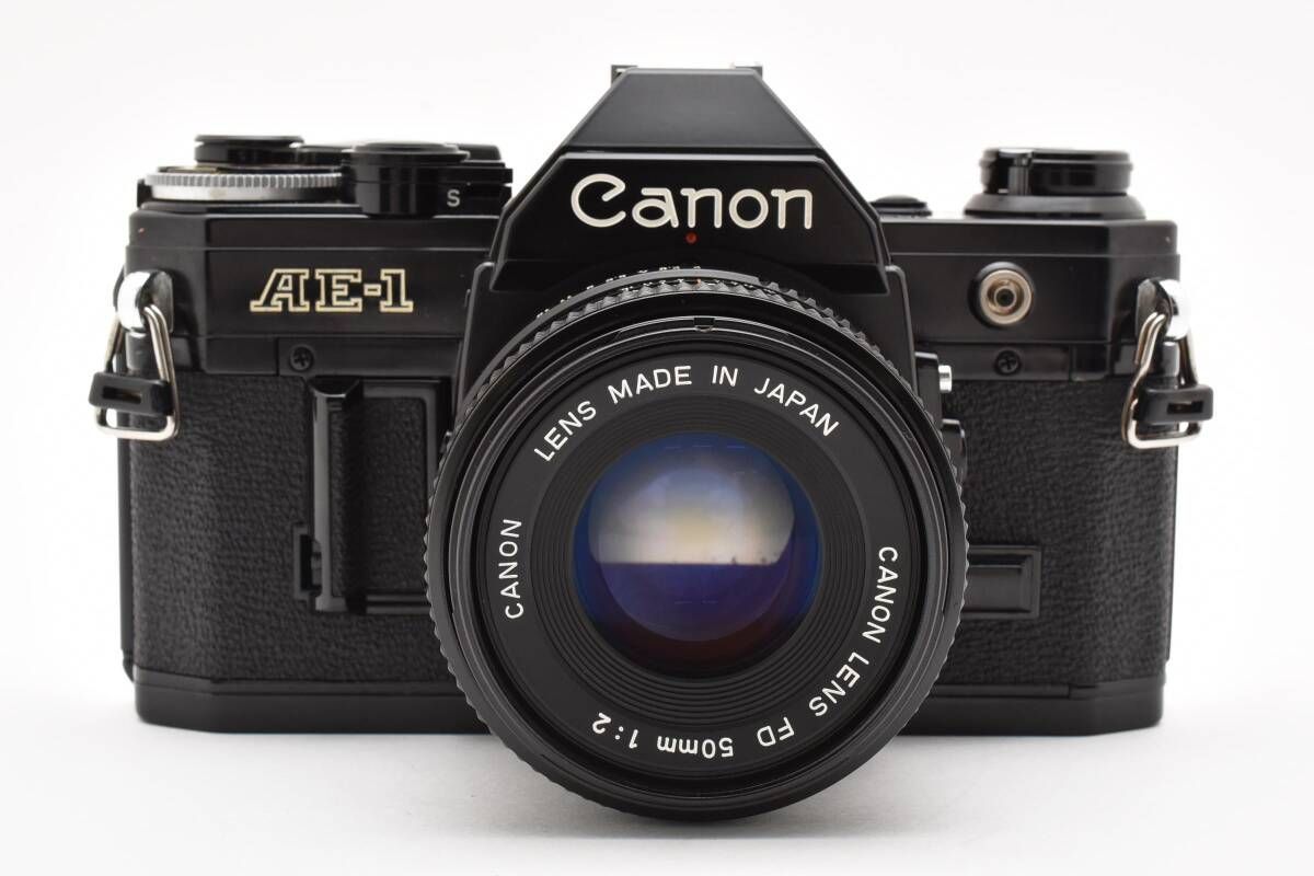 美品！完動品！CANON AE-1 ブラックボディ フィルムカメラ 超美品！完動品！CANON AE-1 PROGRAM ブラックボディ フィルムカメラ