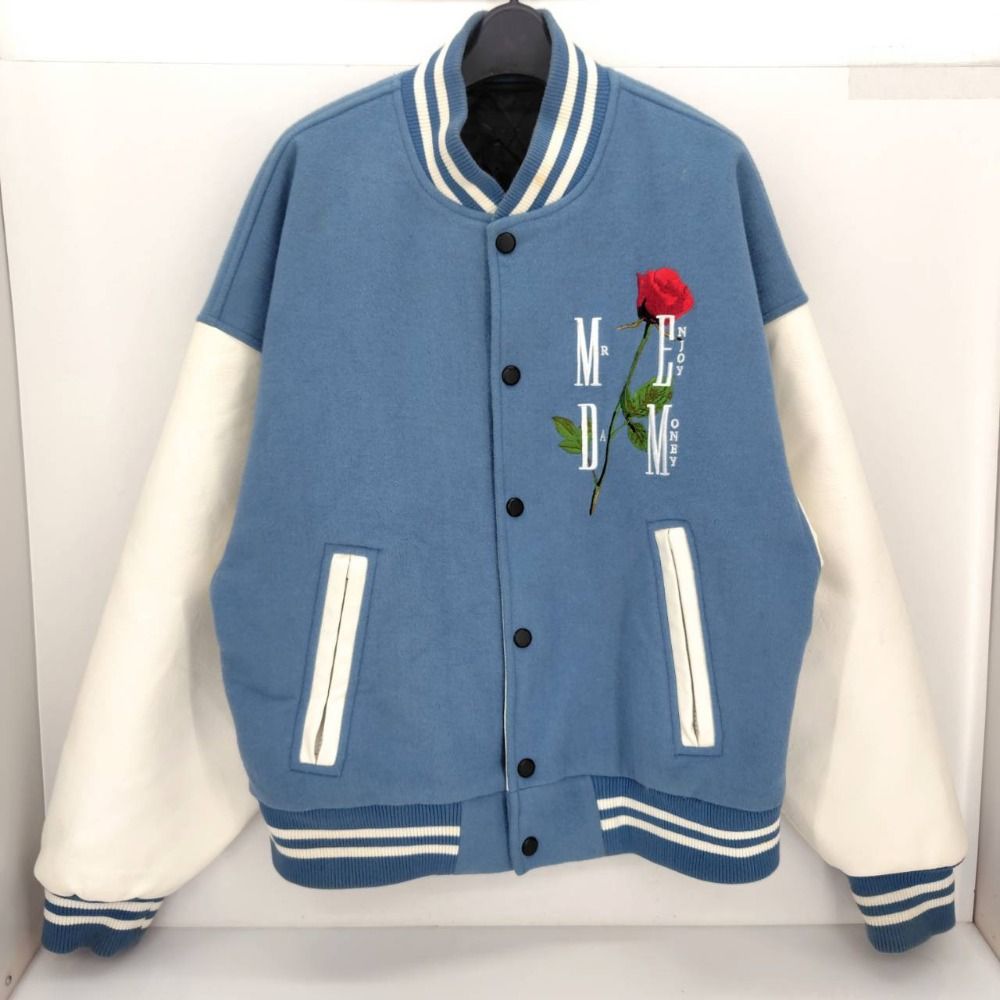 05w15094 ミスターエンジョイダマネー MR.ENJOY DA MONEY スタジャン ローズ Rose ブルー サイズL メンズ 品