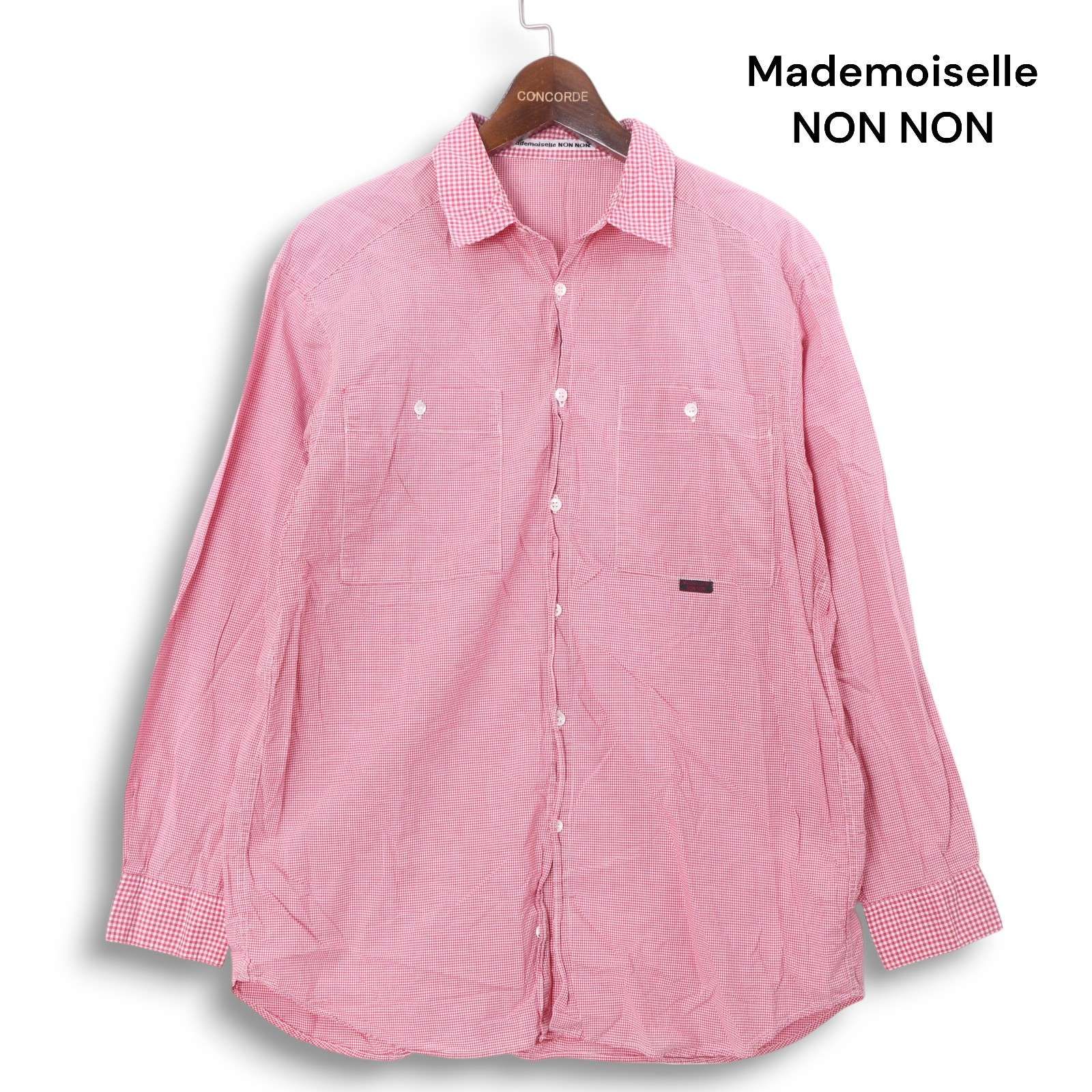 mademoiselle NON NON ギンガムチェック柄 赤　ロング Mademoiselle NON NON マドモアゼルノンノン 通年☆ 長袖