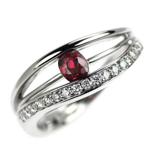 Pt900 ルビー ダイヤモンド リング 0.38ct D0.19ct - メルカリ