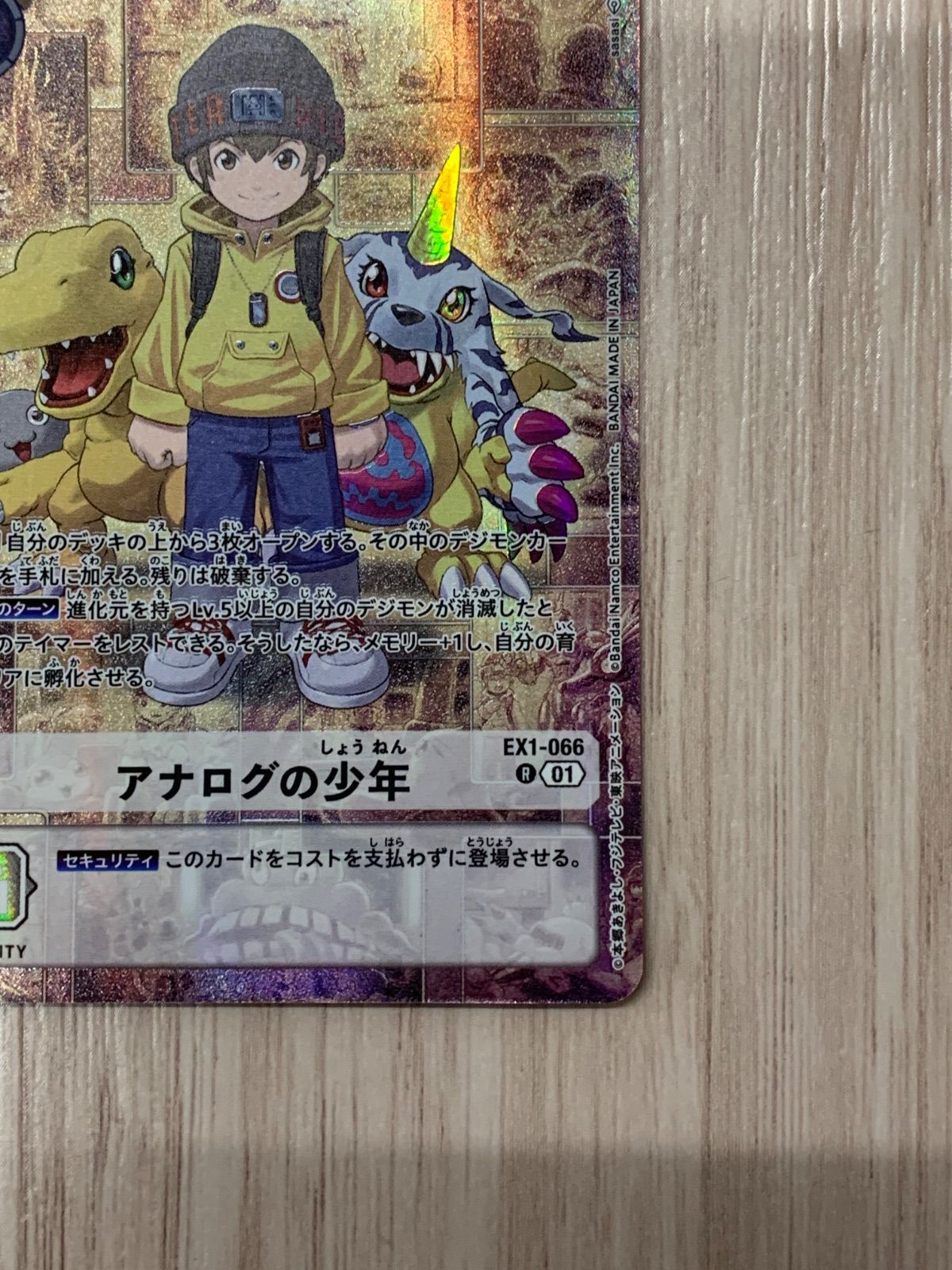 アナログの少年】デジモンカードEX1-066 Rパラレル